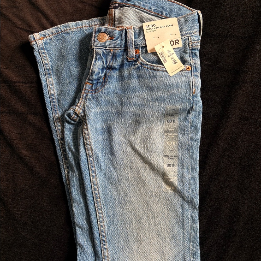 aeropostale super low rise flare jeans